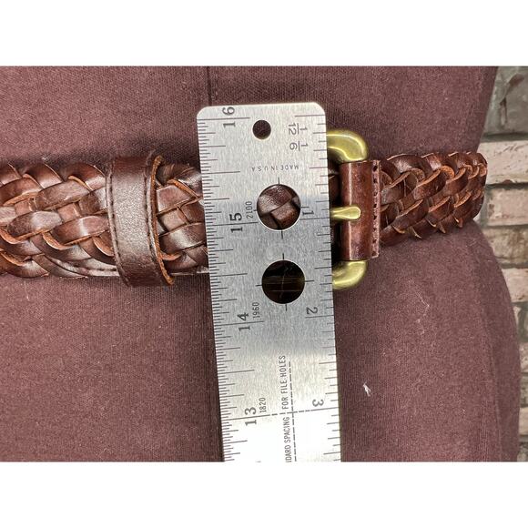 Split leather belt brown size large - Picture 6 of 10